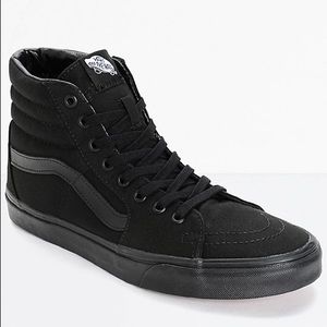 Black Sk8-Hi Slim Vans!